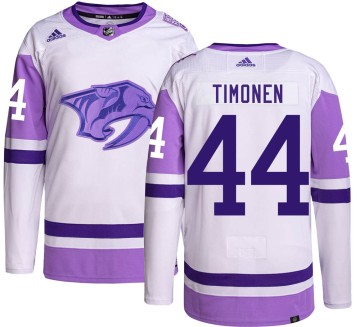 Authentic Adidas Youth Kimmo Timonen Nashville Predators Hockey Fights Cancer Jersey -