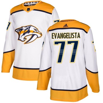 Authentic Adidas Youth Luke Evangelista Nashville Predators Away Jersey - White