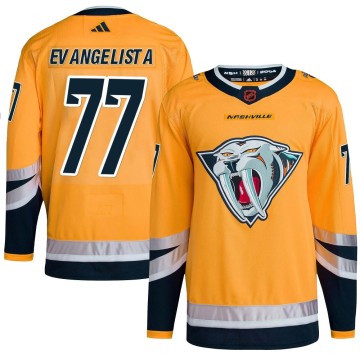 Authentic Adidas Youth Luke Evangelista Nashville Predators Reverse Retro 2.0 Jersey - Yellow