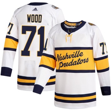 Authentic Adidas Youth Matthew Wood Nashville Predators 2020 Winter Classic Player Jersey - White