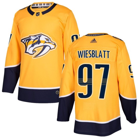 Authentic Adidas Youth Oasiz Wiesblatt Nashville Predators Home Jersey - Gold
