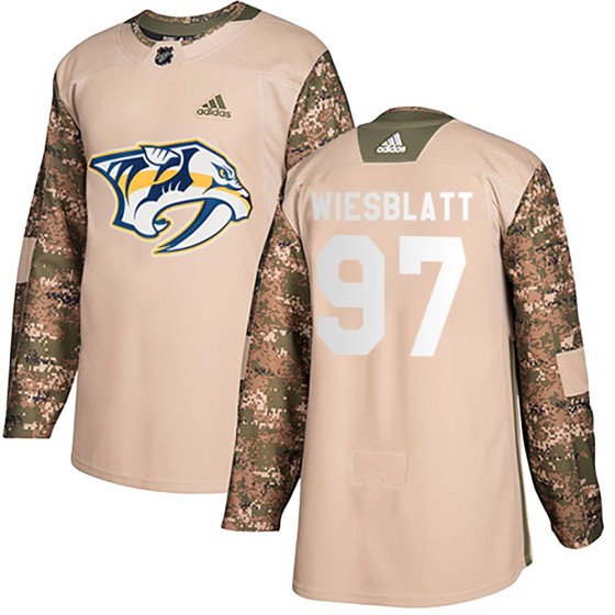 Authentic Adidas Youth Oasiz Wiesblatt Nashville Predators Veterans Day Practice Jersey - Camo