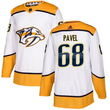 Authentic Adidas Youth Ondrej Pavel Nashville Predators Away Jersey - White