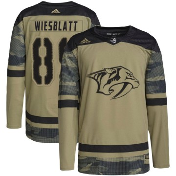 Authentic Adidas Youth Ozzy Wiesblatt Nashville Predators Military Appreciation Practice Jersey - Camo