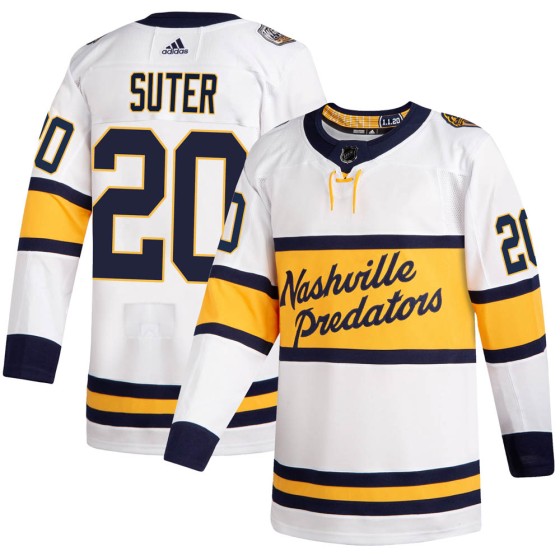 Authentic Adidas Youth Ryan Suter Nashville Predators 2020 Winter Classic Jersey - White