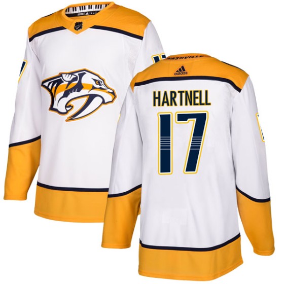 Authentic Adidas Youth Scott Hartnell Nashville Predators Away Jersey - White