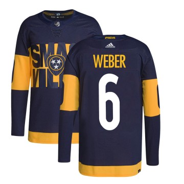 Authentic Adidas Youth Shea Weber Nashville Predators 2022 Stadium Series Primegreen Jersey - Navy