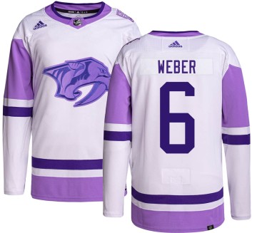 Authentic Adidas Youth Shea Weber Nashville Predators Hockey Fights Cancer Jersey -