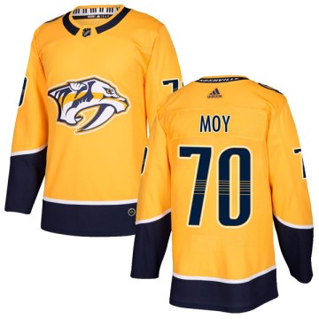 Authentic Adidas Youth Tyler Moy Nashville Predators Home Jersey - Gold