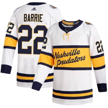 Authentic Adidas Youth Tyson Barrie Nashville Predators 2020 Winter Classic Player Jersey - White