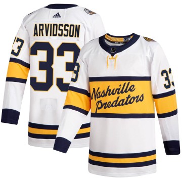 Authentic Adidas Youth Viktor Arvidsson Nashville Predators 2020 Winter Classic Jersey - White