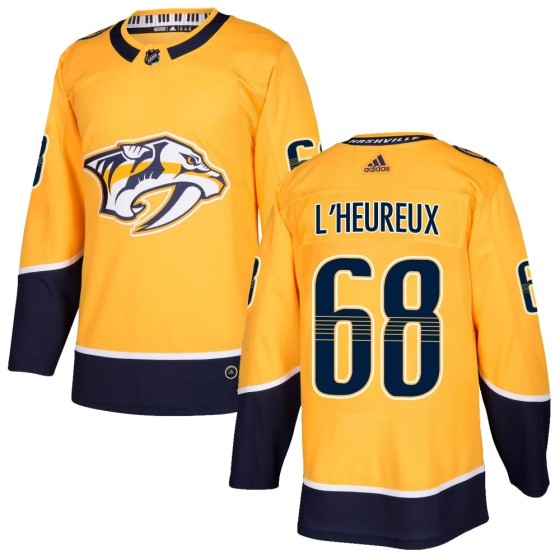 Authentic Adidas Youth Zachary L'Heureux Nashville Predators Home Jersey - Gold