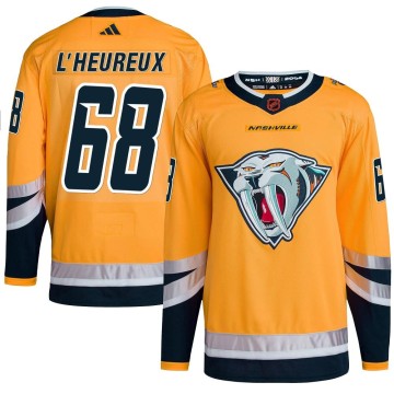 Authentic Adidas Youth Zachary L'Heureux Nashville Predators Reverse Retro 2.0 Jersey - Yellow