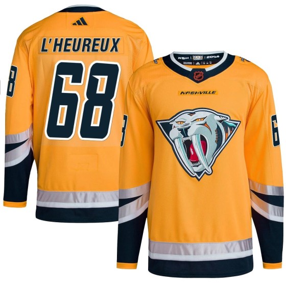 Authentic Adidas Youth Zachary L'Heureux Nashville Predators Reverse Retro 2.0 Jersey - Yellow