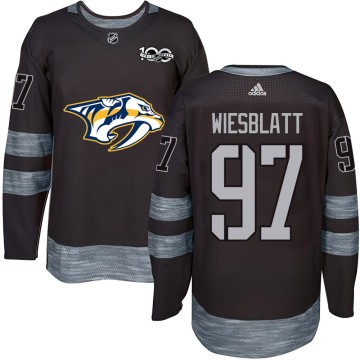 Authentic Men's Oasiz Wiesblatt Nashville Predators 1917-2017 100th Anniversary Jersey - Black