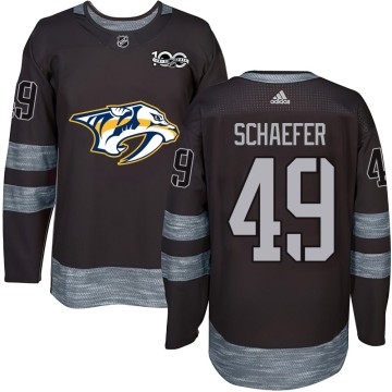 Authentic Men's Reid Schaefer Nashville Predators 1917-2017 100th Anniversary Jersey - Black