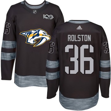 Authentic Men's Ryder Rolston Nashville Predators 1917-2017 100th Anniversary Jersey - Black