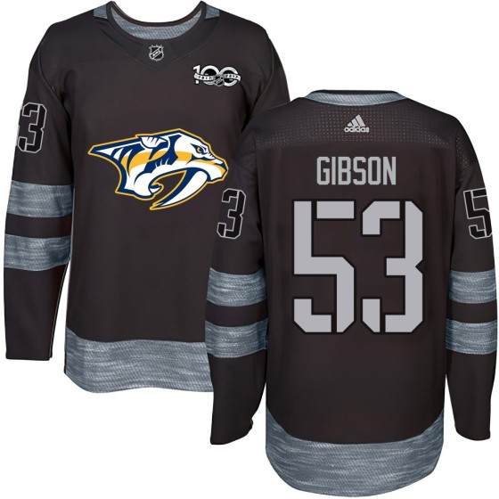 Authentic Youth Andrew Gibson Nashville Predators 1917-2017 100th Anniversary Jersey - Black