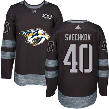 Authentic Youth Fedor Svechkov Nashville Predators 1917-2017 100th Anniversary Jersey - Black