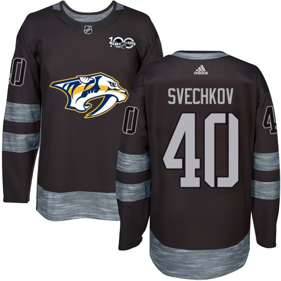 Authentic Youth Fedor Svechkov Nashville Predators 1917-2017 100th Anniversary Jersey - Black