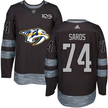 Authentic Youth Juuse Saros Nashville Predators 1917-2017 100th Anniversary Jersey - Black
