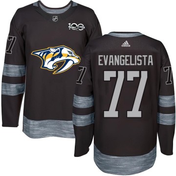 Authentic Youth Luke Evangelista Nashville Predators 1917-2017 100th Anniversary Jersey - Black