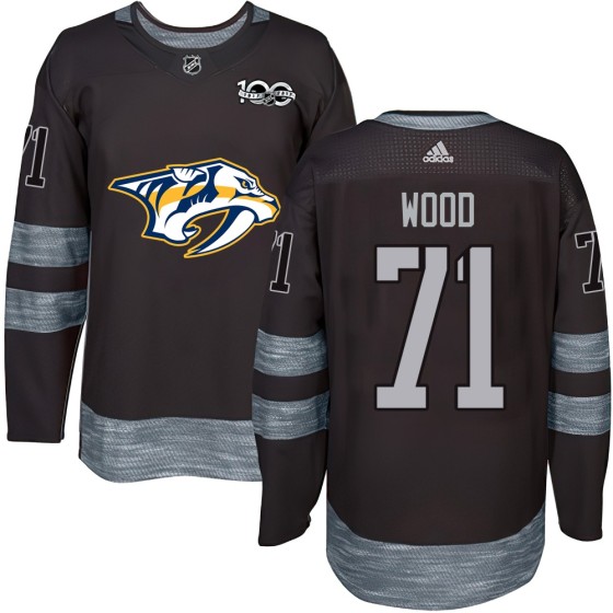 Authentic Youth Matthew Wood Nashville Predators 1917-2017 100th Anniversary Jersey - Black