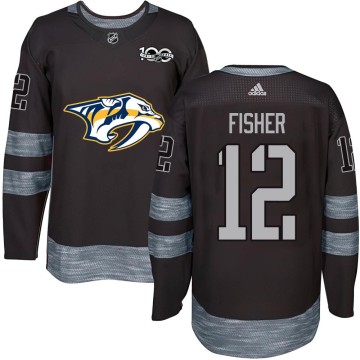 Authentic Youth Mike Fisher Nashville Predators 1917-2017 100th Anniversary Jersey - Black