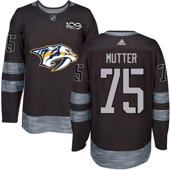 Authentic Youth Navrin Mutter Nashville Predators 1917-2017 100th Anniversary Jersey - Black