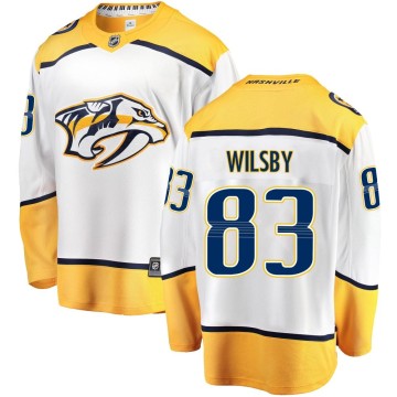Breakaway Fanatics Branded Men's Adam Wilsby Nashville Predators Away Jersey - White