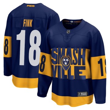 Breakaway Fanatics Branded Men's Aiden Fink Nashville Predators 2022 Stadium Series Jersey - Navy