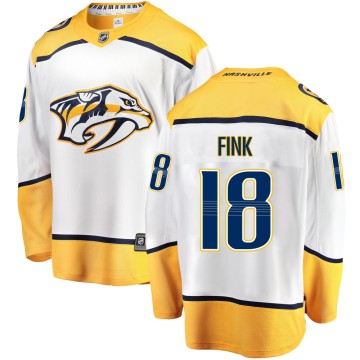 Breakaway Fanatics Branded Men's Aiden Fink Nashville Predators Away Jersey - White