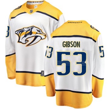 Breakaway Fanatics Branded Men's Andrew Gibson Nashville Predators Away Jersey - White