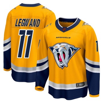 Breakaway Fanatics Branded Men's David Legwand Nashville Predators Special Edition 2.0 Jersey - Yellow