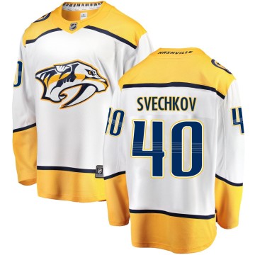 Breakaway Fanatics Branded Men's Fedor Svechkov Nashville Predators Away Jersey - White