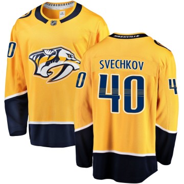 Breakaway Fanatics Branded Men's Fedor Svechkov Nashville Predators Home Jersey - Gold