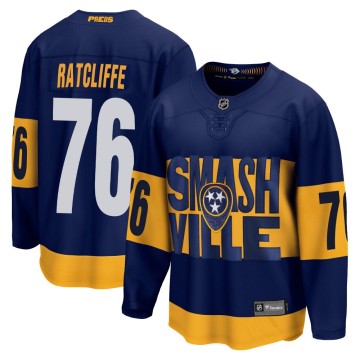 Breakaway Fanatics Branded Men's Isaac Ratcliffe Nashville Predators 2022 Stadium Series Jersey - Navy