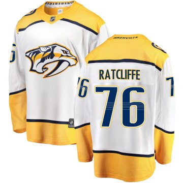 Breakaway Fanatics Branded Men's Isaac Ratcliffe Nashville Predators Away Jersey - White