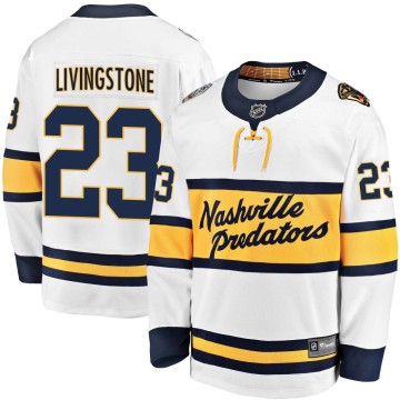 Breakaway Fanatics Branded Men's Jake Livingstone Nashville Predators 2020 Winter Classic Player Jersey - White