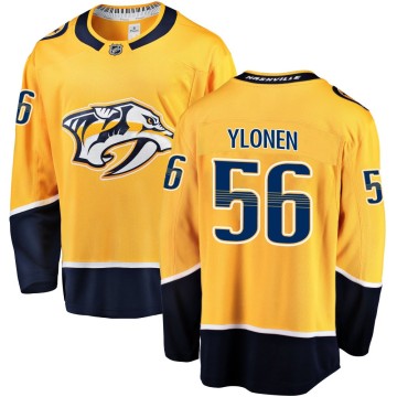 Breakaway Fanatics Branded Men's Jesse Ylonen Nashville Predators Home Jersey - Gold