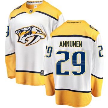 Breakaway Fanatics Branded Men's Justus Annunen Nashville Predators Away Jersey - White