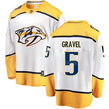 Breakaway Fanatics Branded Men's Kevin Gravel Nashville Predators Away Jersey - White