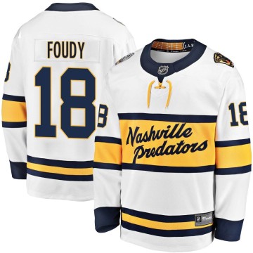 Breakaway Fanatics Branded Men's Liam Foudy Nashville Predators 2020 Winter Classic Player Jersey - White