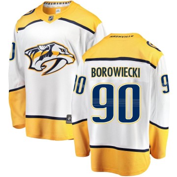 Breakaway Fanatics Branded Men's Mark Borowiecki Nashville Predators Away Jersey - White