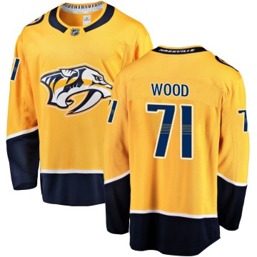 Breakaway Fanatics Branded Men's Matthew Wood Nashville Predators Home Jersey - Gold