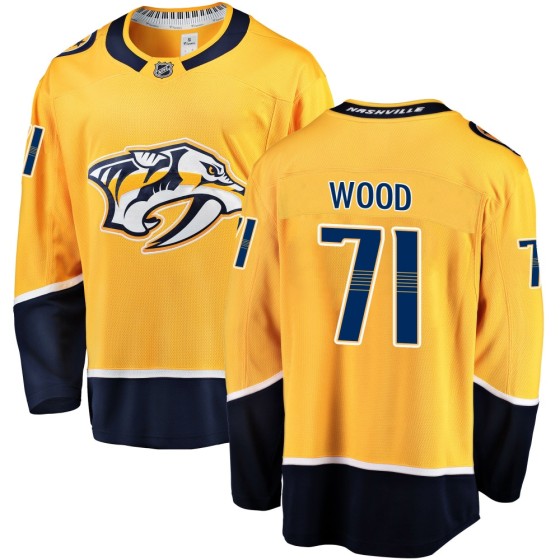 Breakaway Fanatics Branded Men's Matthew Wood Nashville Predators Home Jersey - Gold