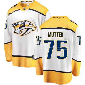 Breakaway Fanatics Branded Men's Navrin Mutter Nashville Predators Away Jersey - White