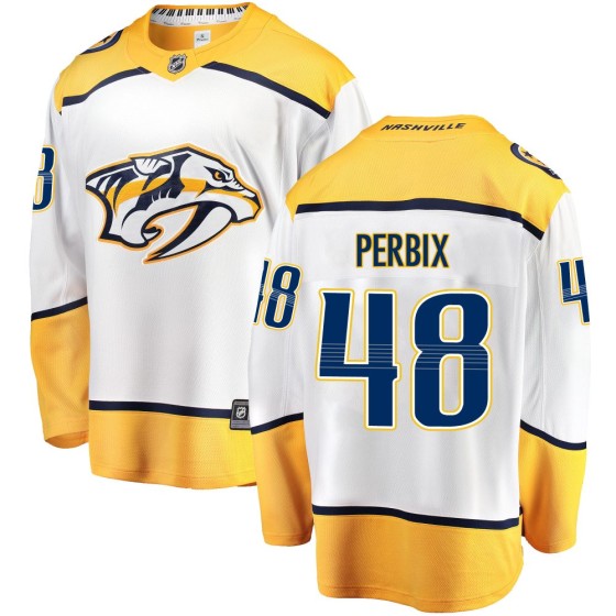 Breakaway Fanatics Branded Men's Nick Perbix Nashville Predators Away Jersey - White