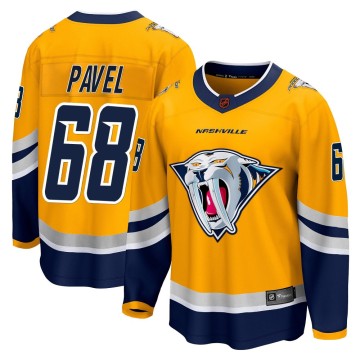 Breakaway Fanatics Branded Men's Ondrej Pavel Nashville Predators Special Edition 2.0 Jersey - Yellow