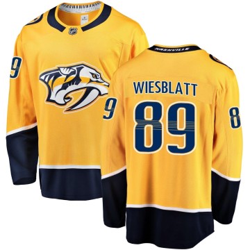 Breakaway Fanatics Branded Men's Ozzy Wiesblatt Nashville Predators Home Jersey - Gold